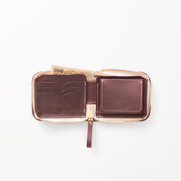 2つ折りファスナー財布 / Burgundy