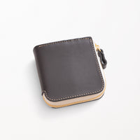 L-shaped Zipper Wallet / Burgundy