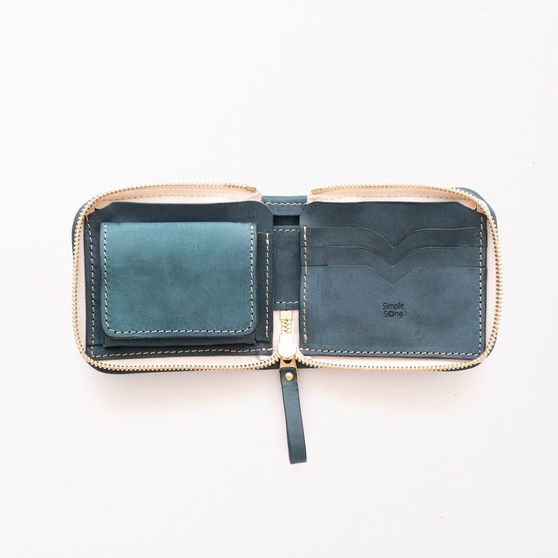 【左利き仕様】2つ折りファスナー財布