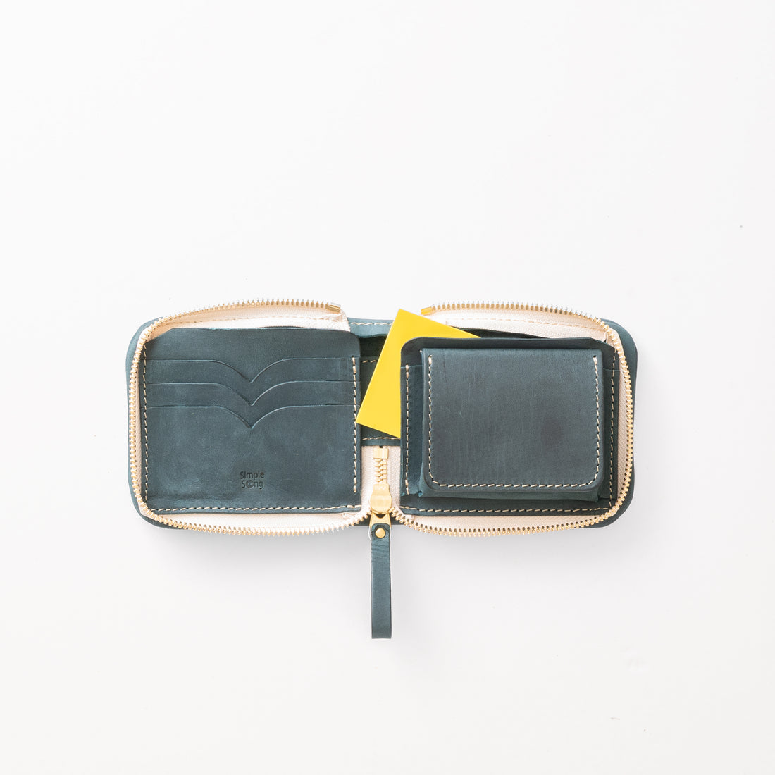 2つ折りファスナー財布 / BlueGreen