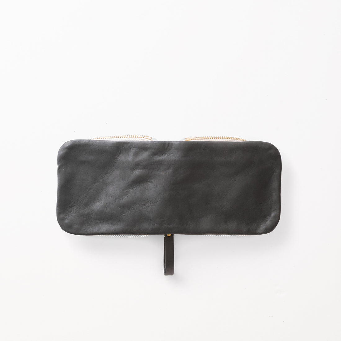 2つ折りファスナー財布 / Black