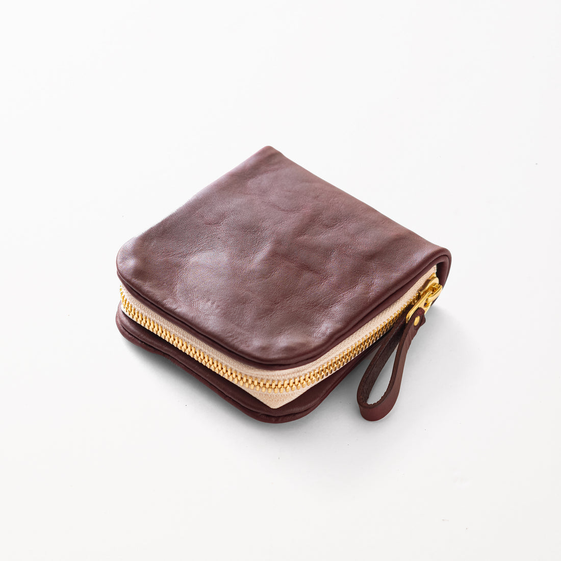 2つ折りファスナー財布 / Burgundy