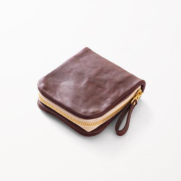 2つ折りファスナー財布 / Burgundy