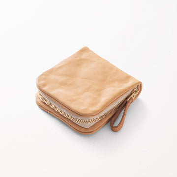 2つ折りファスナー財布 / Nude
