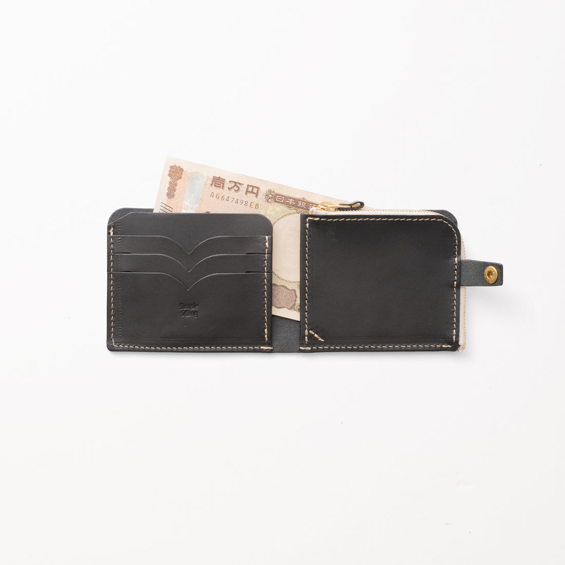 うす型財布 / Black