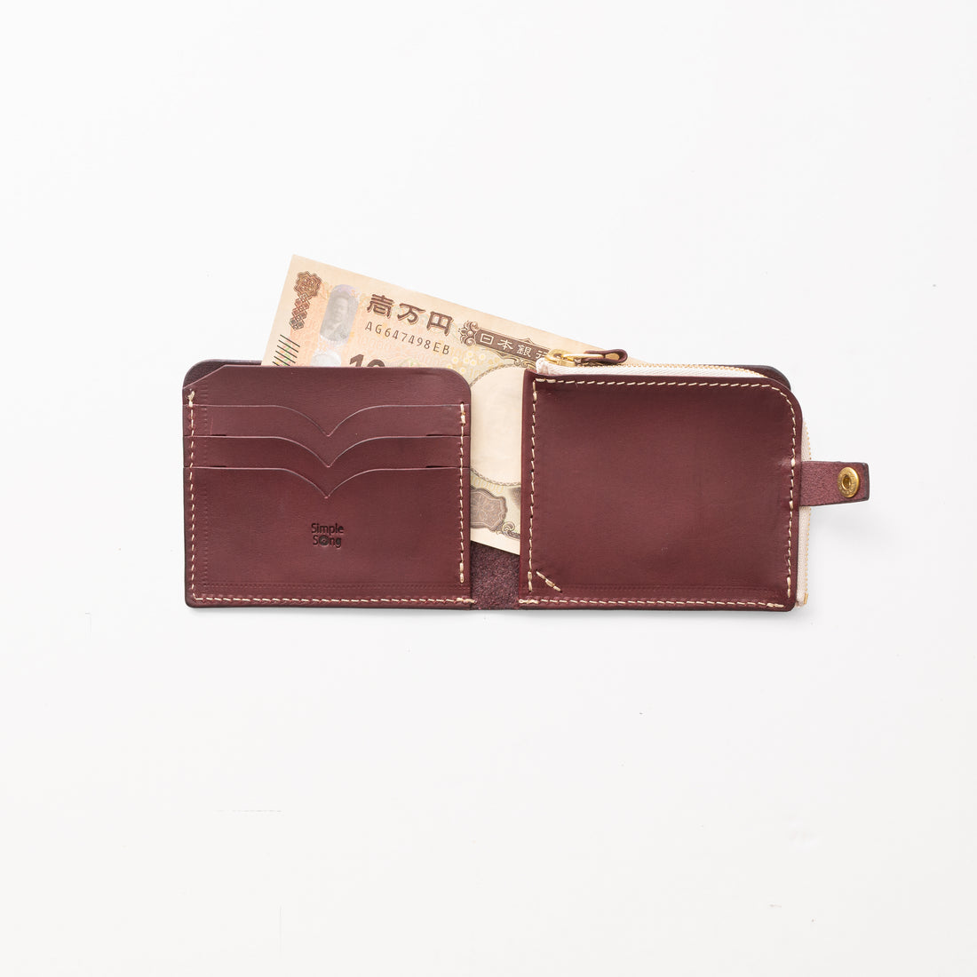うす型財布 / Burgundy