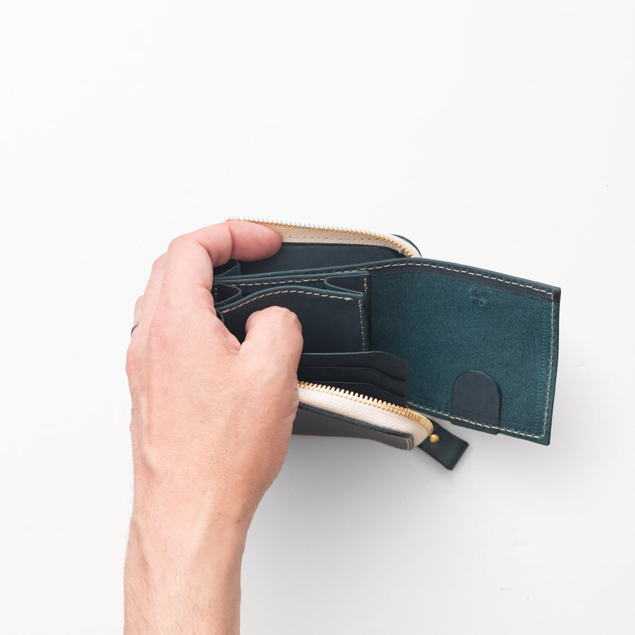 L字ファスナー財布 / BlueGreen