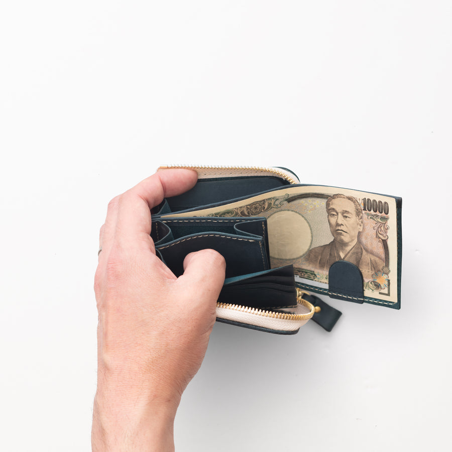 L字ファスナー財布 / BlueGreen