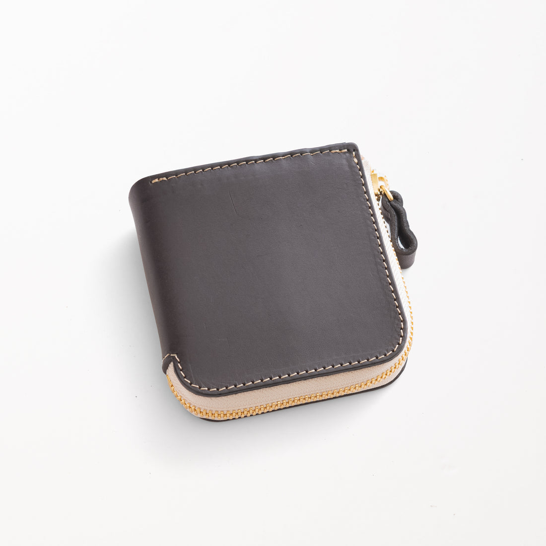L-shaped Zipper Wallet / Burgundy