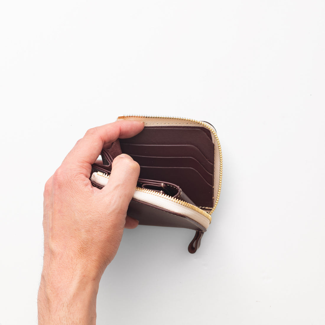 L字ファスナー財布 / Burgundy