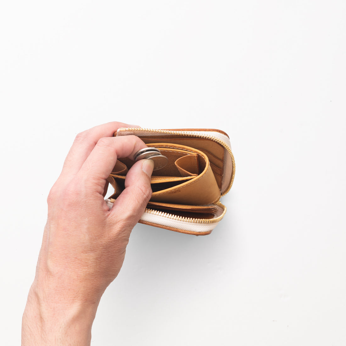 L字ファスナー財布 / Honey