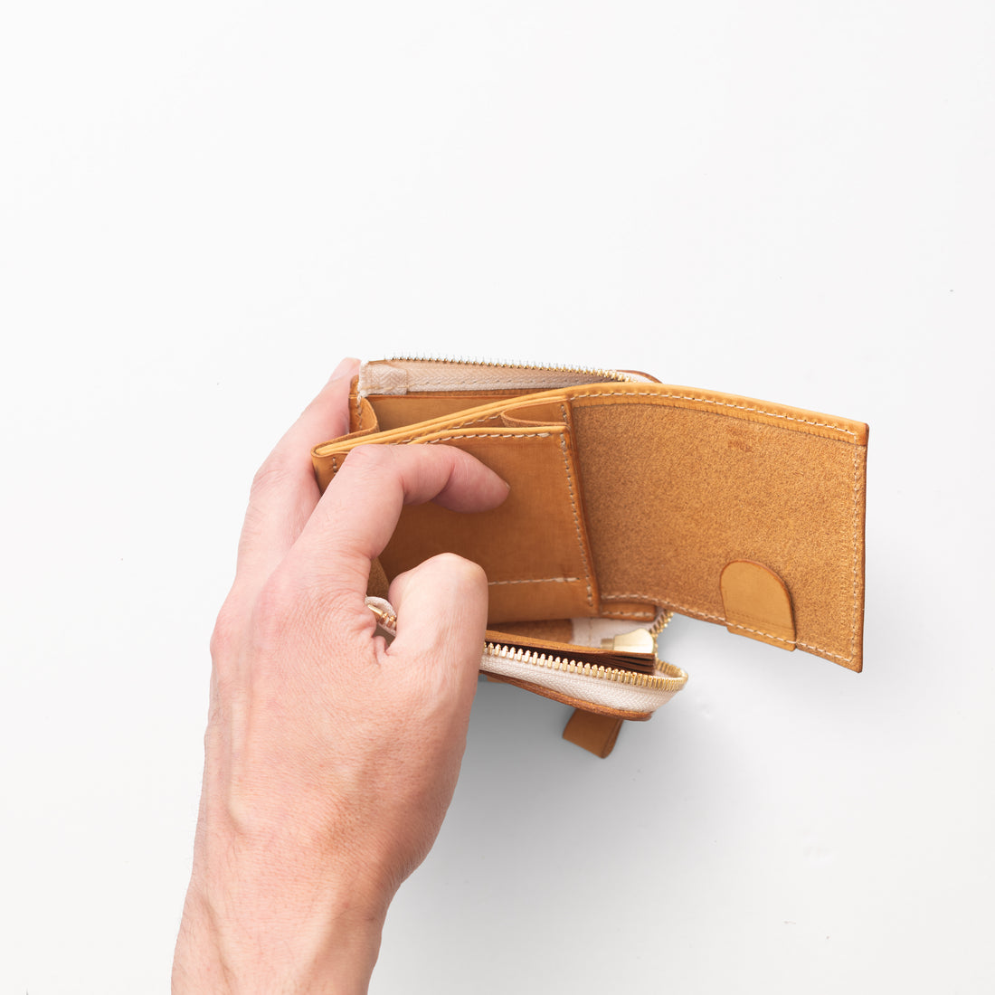 L字ファスナー財布 / Honey