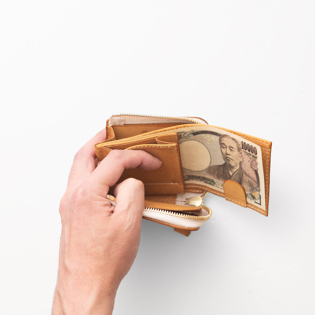 L字ファスナー財布 / Honey