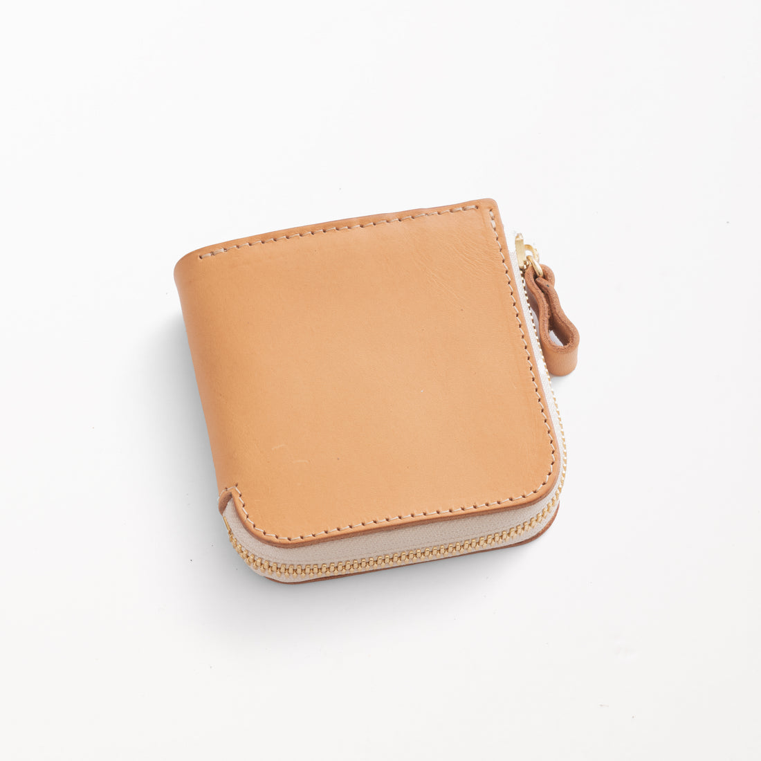 L-shaped Zipper Wallet / Burgundy